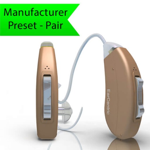 2 Hearing Aids with Telecoil Preset - Pair - Beige - EarCentric