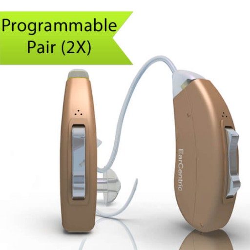 2 EarCentric Custom Programmed Hearing Aids - Pair - Audiogram - Pair - Beige