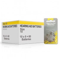 Size 10 Hearing Aid Batteries (box 60 pcs)