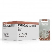 Size 312 Hearing Aid Batteries (box 60 pcs)