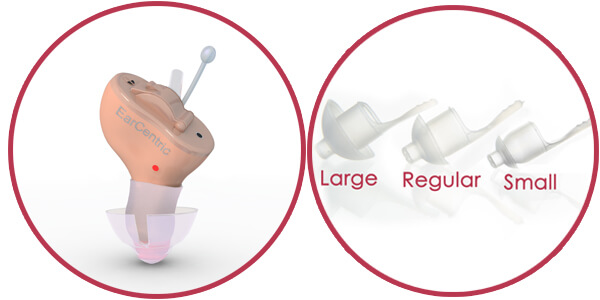 CIC hearing aid ear domes ear domes for completely-in-canal hearing aid